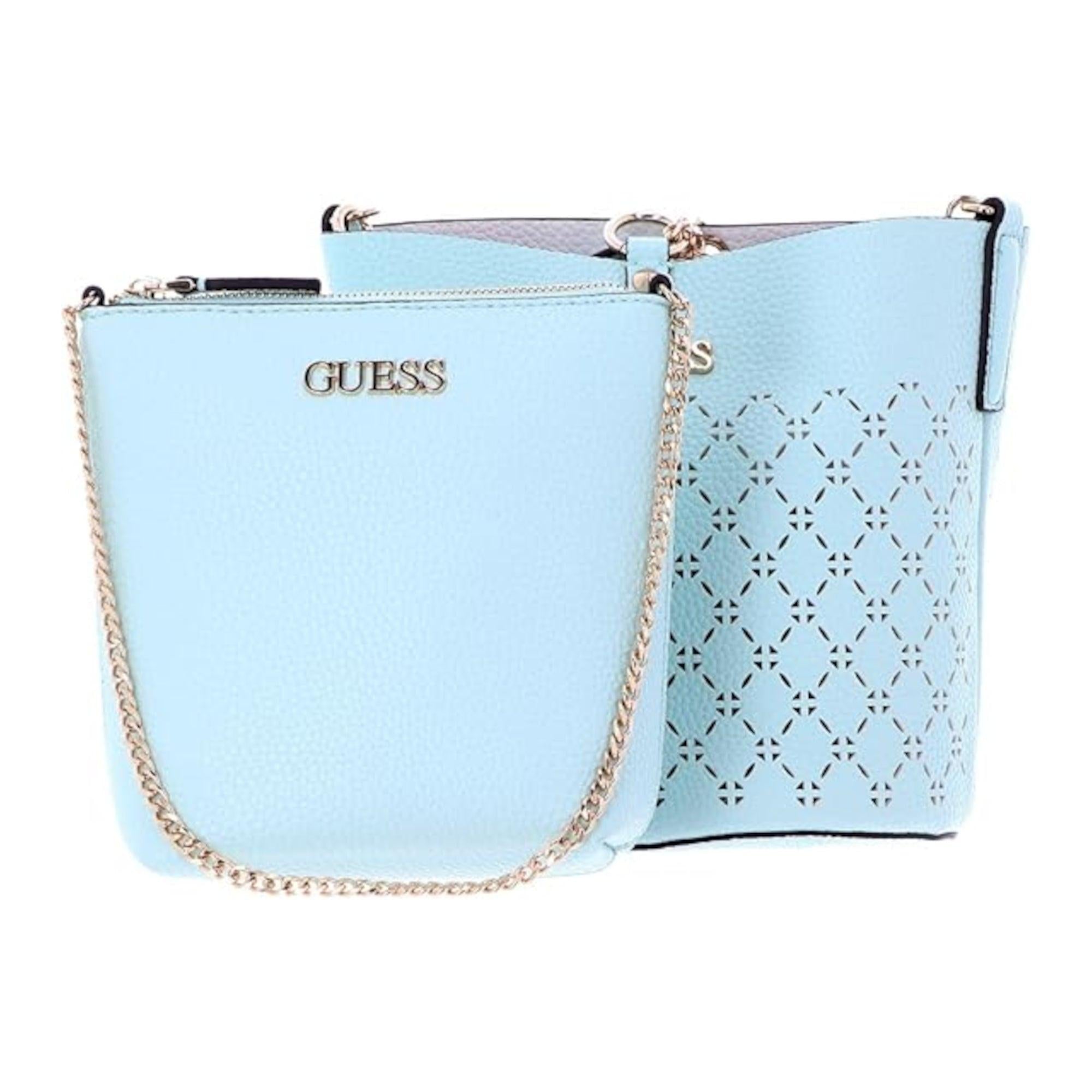 Guess Amara Surf Blue Handbag — Luxury Synthetic Leather Bag for Women.